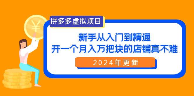 (9744期)拼多多虚拟项目：入门到精通，开一个月入万把块的店铺 真不难(24年更新)-小哈资源
