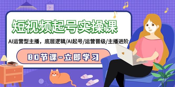 (9470期)短视频起号实操课，AI运营型主播，底层逻辑/AI起号/运营晋级/主播进阶/80节-小哈资源