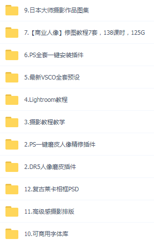 某宝买的杂乱PS LR教程预设摄影-小哈资源