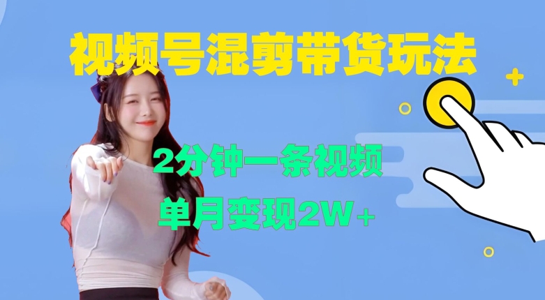 视频号混剪玩法，2分钟一条视频，单月变现2W+【揭秘】-小哈资源