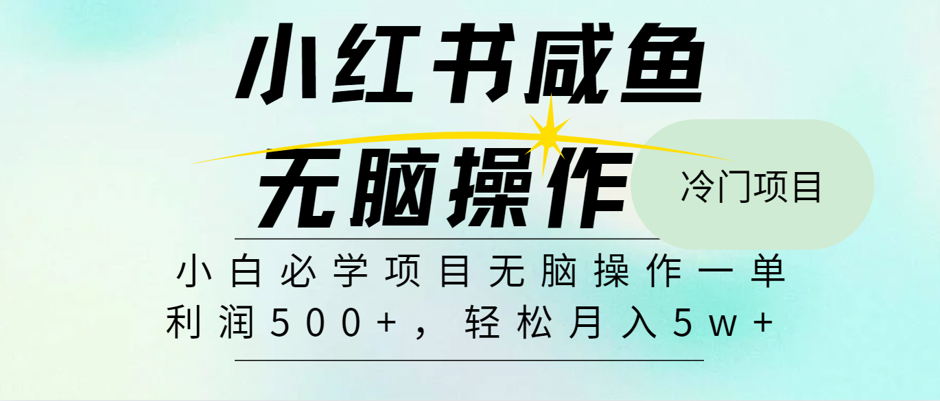 全网首发2024最热门赚钱暴利手机操作项目，简单无脑操作，每单利润最少500+-小哈资源