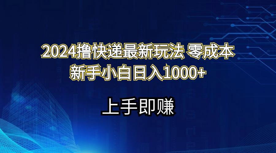 2024撸快递最新玩法零成本新手小白日入1000+-小哈资源