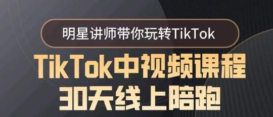 TikTok中视频课程30天线上陪跑，明星讲师带你玩转TikTok-小哈资源