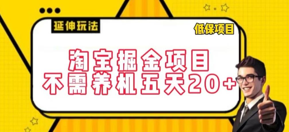 淘宝掘金项目，不需养机，五天20+，每天只需要花三四个小时【揭秘】-小哈资源