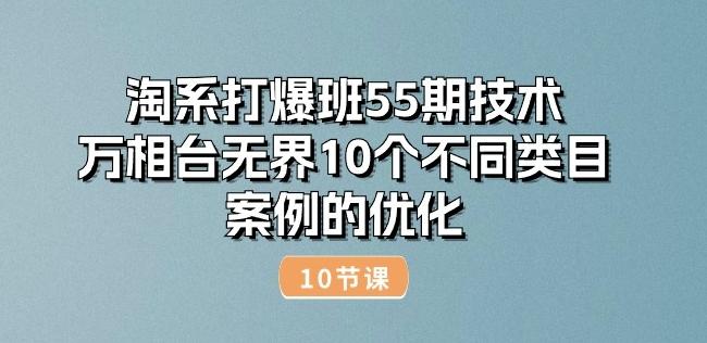 淘系打爆班55期技术：万相台无界10个不同类目案例的优化(10节)-小哈资源