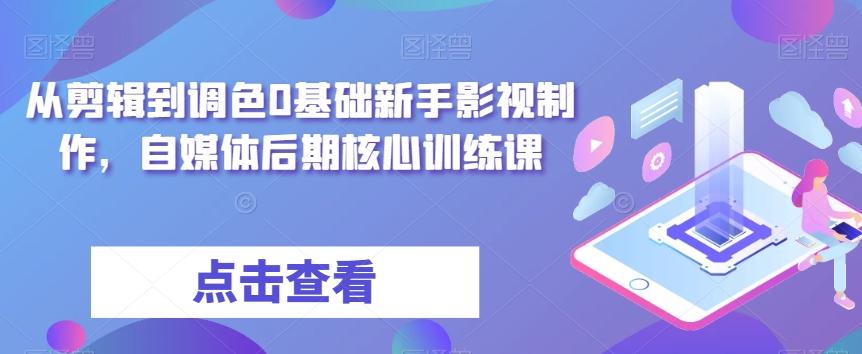 从剪辑到调色0基础新手影视制作，自媒体后期核心训练课-小哈资源