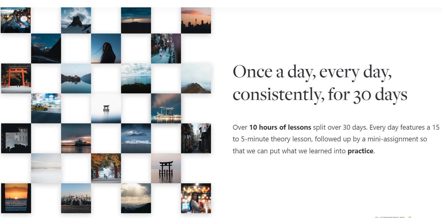 网红摄影师Pat Kay – 30天摄影基础知识加速器教程-30节课-中英字幕-小哈资源