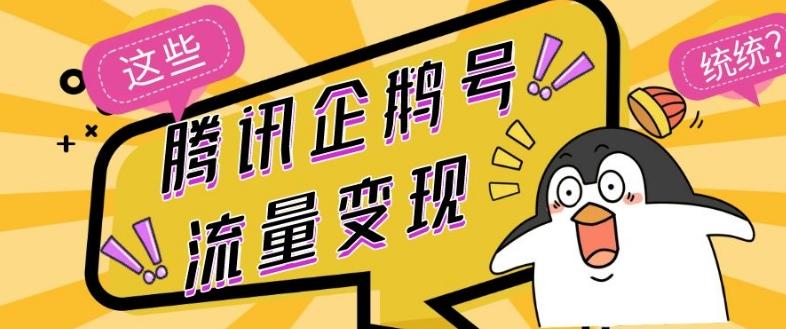 腾讯企鹅号流量变现，有播放就有收益，操作简单小白可做-小哈资源