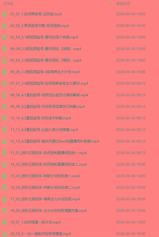 图片[1]-2024单品正价起号，直播素材投流选品：选品课+投流课+素材课+卡首屏/100节-小哈资源