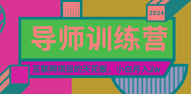 《导师训练营》精准粉丝引流的天花板，小白月入2w-小哈资源