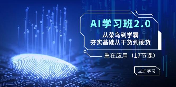 AI学习班2.0：从菜鸟到学霸，夯实基础从干货到硬货，重在应用(17节课)-小哈资源