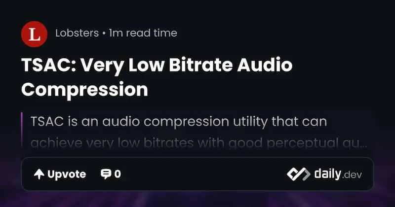 TSAC ｜音频压缩-小哈资源