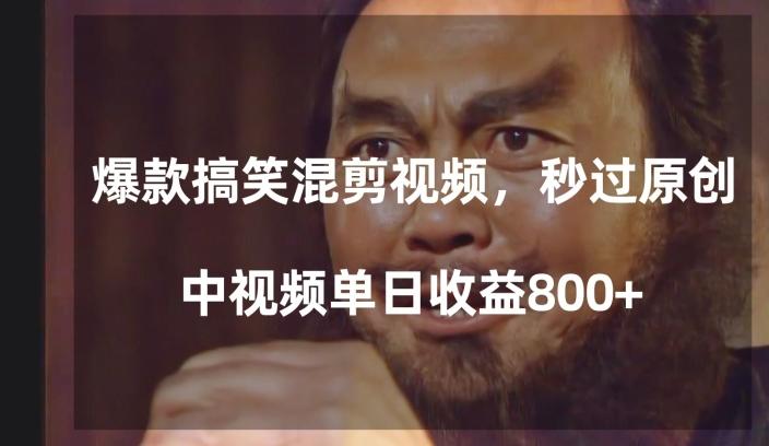 爆款搞笑混剪视频，百分百过原创，单日中视频播放收益800+【揭秘】-小哈资源