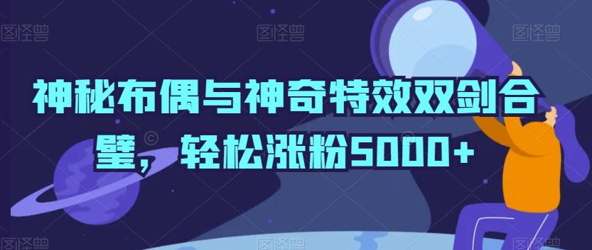 神秘布偶与神奇特效双剑合璧，轻松涨粉5000+【揭秘】-小哈资源