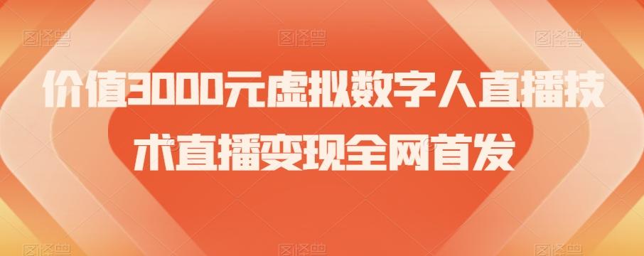 价值3000元虚拟数字人直播技术直播变现全网首发【揭秘】-小哈资源