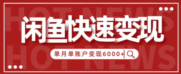 【新手项目】小白快速在闲鱼单月单账号变现6000+的秘密-小哈资源