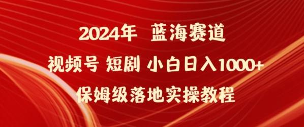 2024年视频号短剧新玩法小白日入1000+保姆级落地实操教程【揭秘】-小哈资源