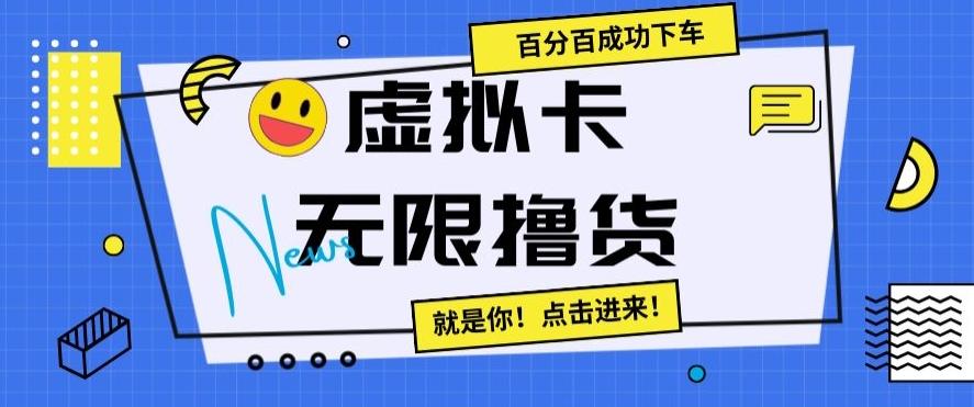 虚拟卡无限撸货，百分百成功下车【仅揭秘】-小哈资源