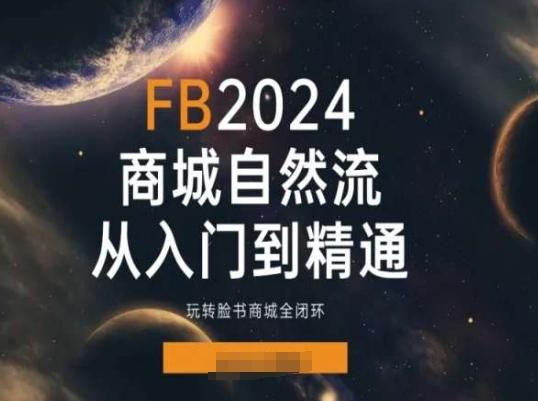 2024Faceboo商城自然流(从入门到精通)，玩转脸书商城全闭环-小哈资源