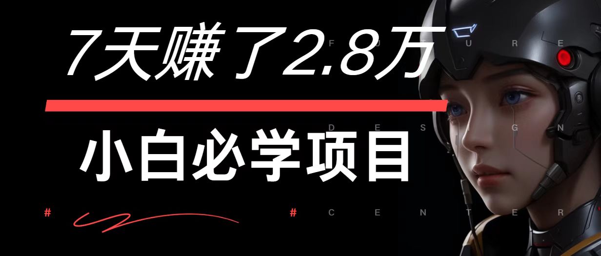 7天赚了2.8万！每单利润最少500+，轻松月入7万+小白有手就行-小哈资源