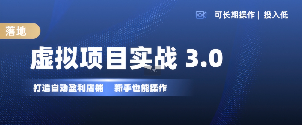 虚拟项目实战3.0，打造自动盈利店铺，可长期操作投入低，新手也能操作-小哈资源