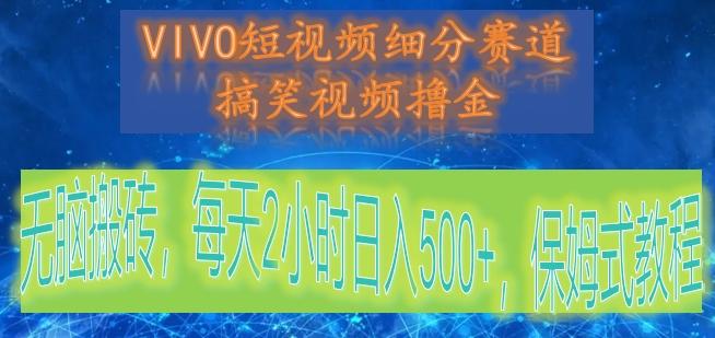 VIVO短视频细分赛道，搞笑视频撸金，无脑搬砖，每天2小时日入500+，保姆式教程-小哈资源