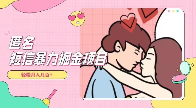 全网首发，揭秘超冷门匿名短信项目，通过信息差日入几百+【揭秘】-小哈资源