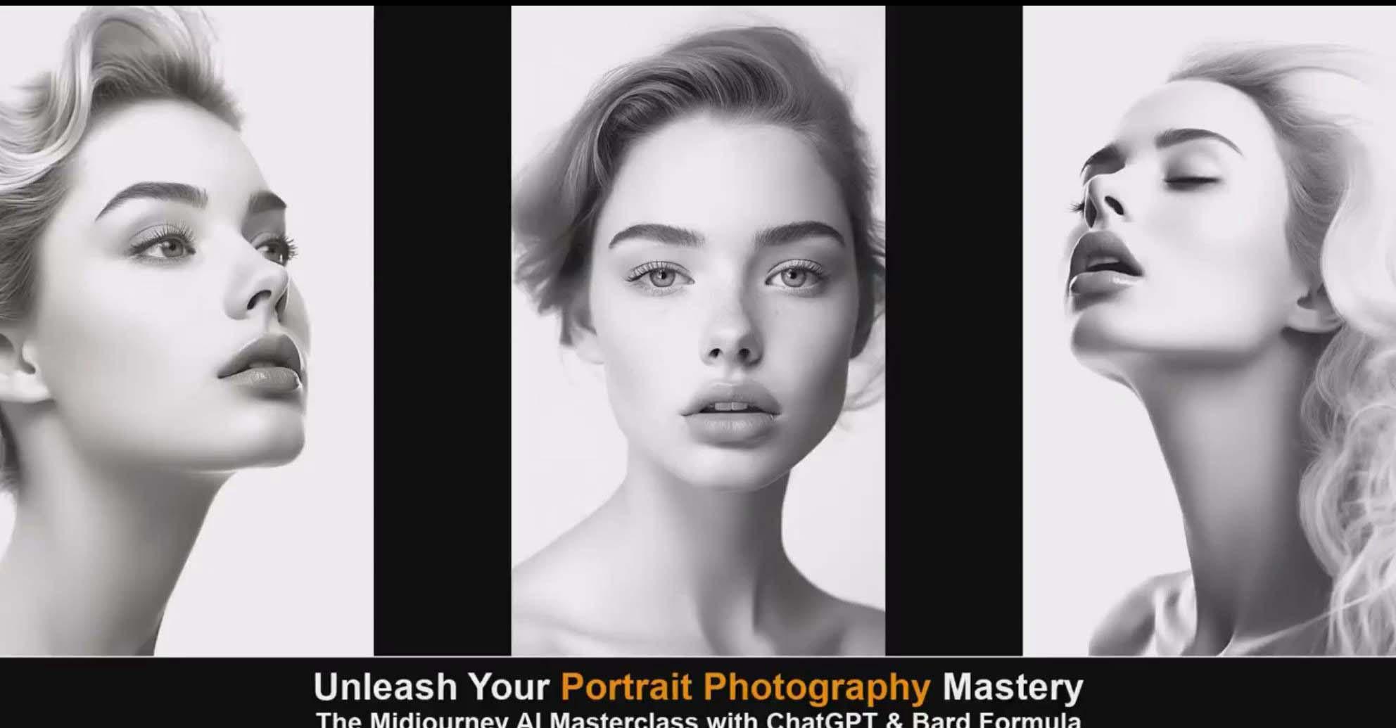 图片[1]-(9312期)Midjourney v5 ChatGPT 和 Bard AI人工智能人像摄影大师班-15节-中英字幕-小哈资源