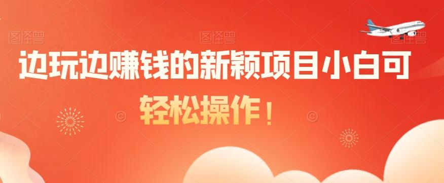 边玩边赚钱的新颖项目小白可轻松操作！-小哈资源