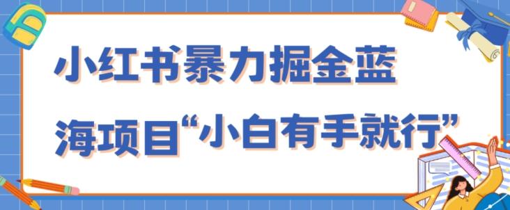 小红书暴力掘金蓝海项目，轻松日入1000+、小白有手就行（附新引流方法，不违规）-小哈资源