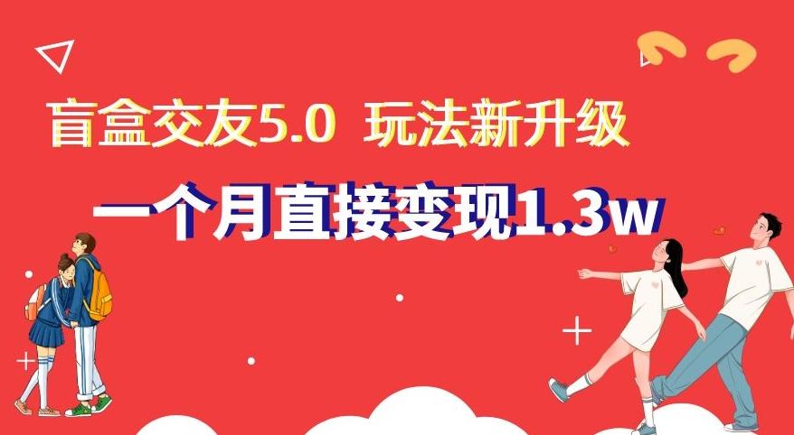 盲盒交友5.0，玩法全新升级，一个月直接变现1.3W，新手小白轻松上手【揭秘】-小哈资源